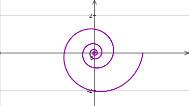 Logiciel Tracium - Spirale logarithmique - Cliquez pour agrandir