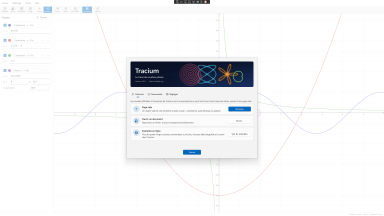 Logiciel Tracium - fenêtre d'accueil - Cliquez pour agrandir